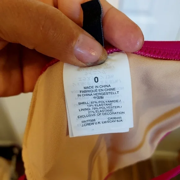 J. Crew Deep V-Neck French One-Piece Mauve Pink sz 0 Preppy - Picture 9 of 15